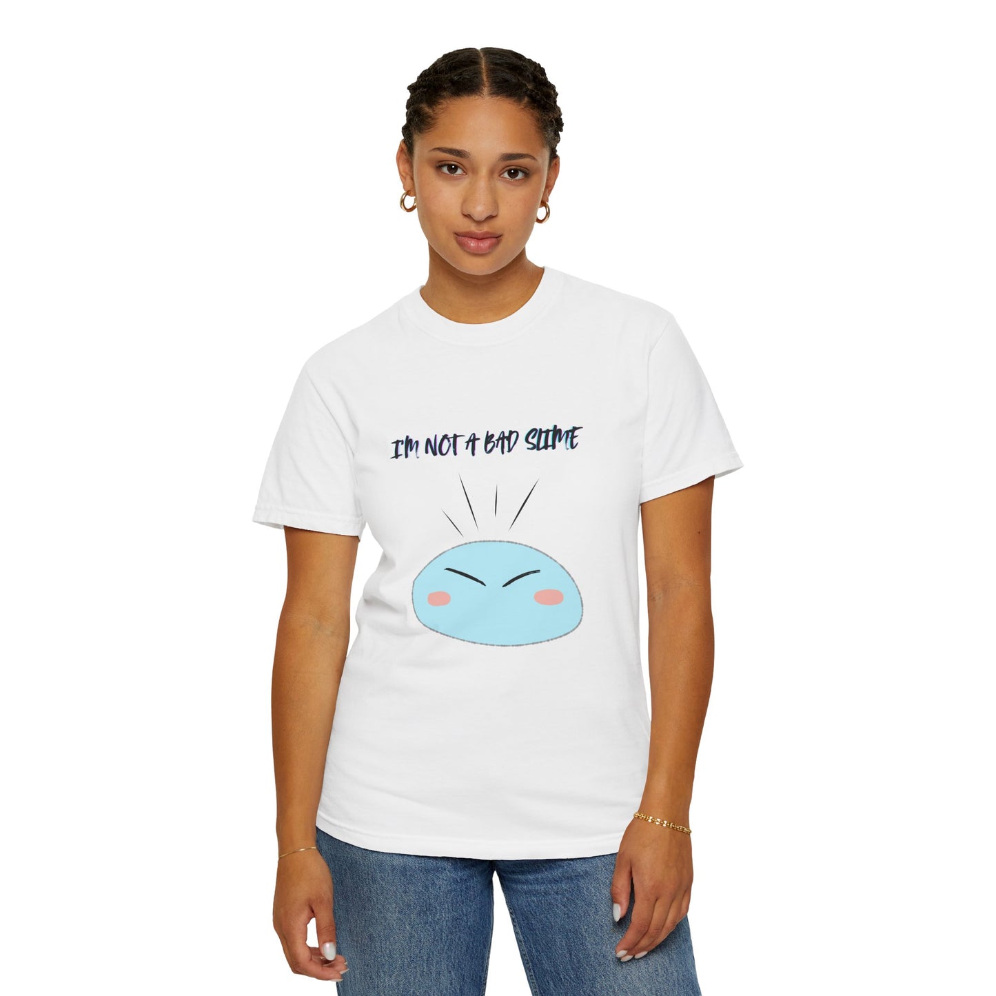 Funny Unisex T-Shirt – "I'm Not a Bad Slime" Tee – Cute Gift for Gamers, Comedians, Casual Wear, Birthdays, or Holidays