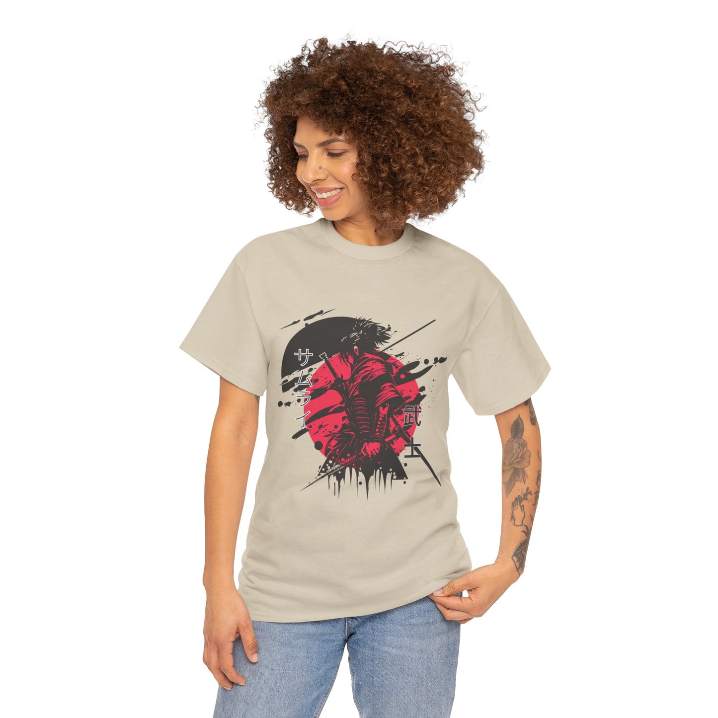 Japanese-Inspired Unisex Heavy Cotton Tee, Streetwear, Graphic Tee, Casual Wear, Gift Idea, Art Shirt, Summer Fashion