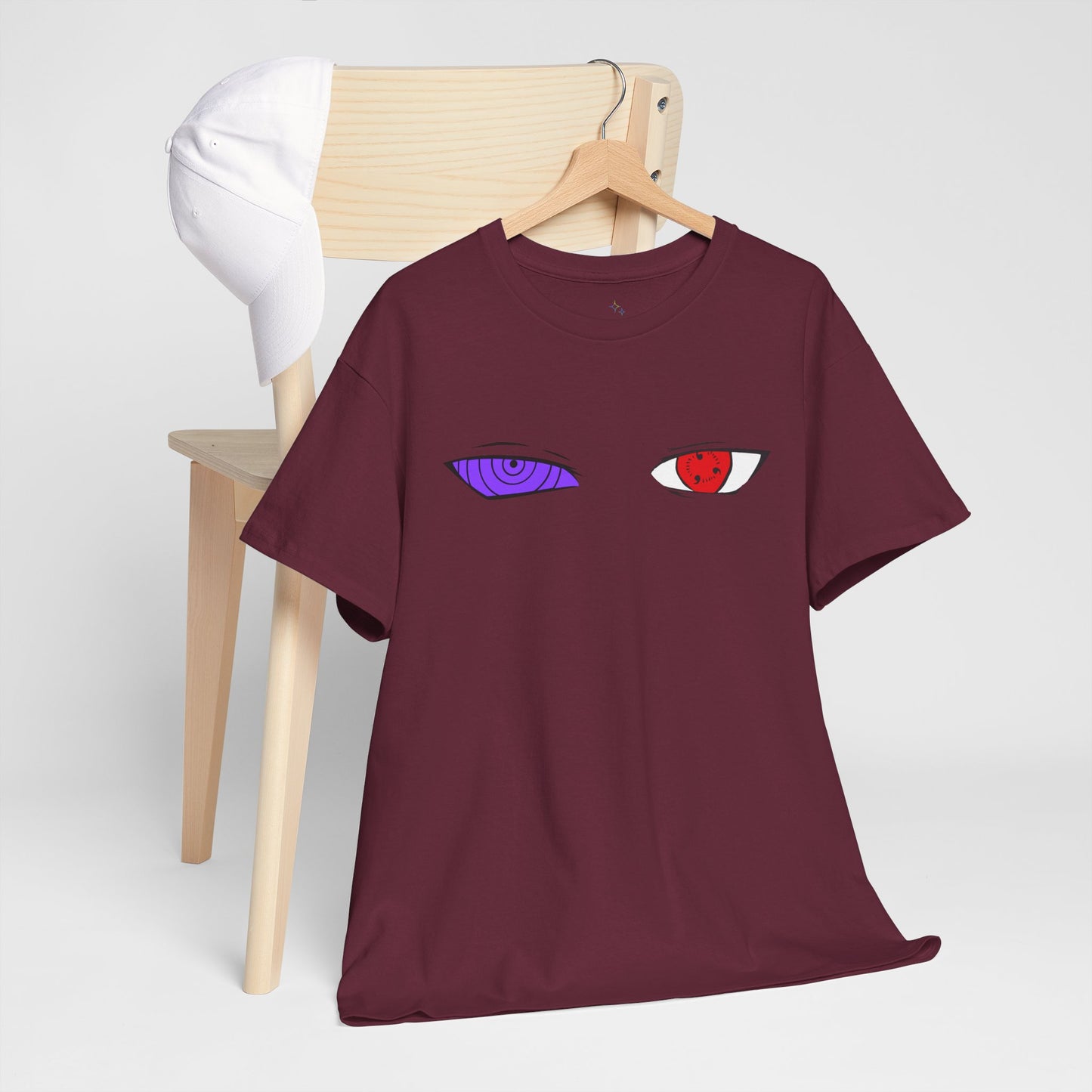 Mystical Eyes Unisex Heavy Cotton Tee, Graphic T-Shirt, Anime Tee, Casual Wear, Gift for Anime Fans, Streetwear Style