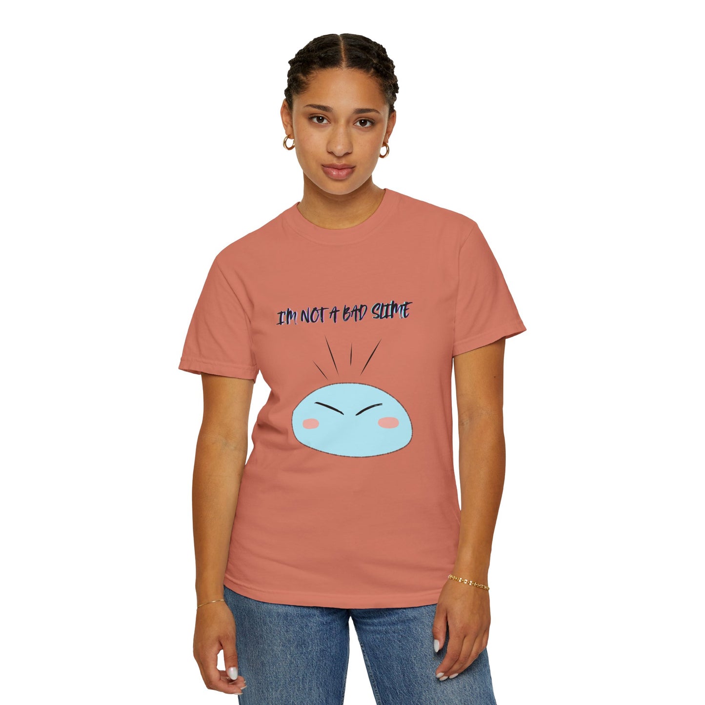 Funny Unisex T-Shirt – "I'm Not a Bad Slime" Tee – Cute Gift for Gamers, Comedians, Casual Wear, Birthdays, or Holidays
