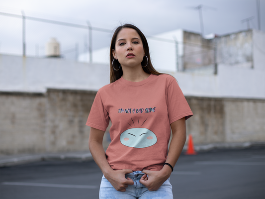 Funny Unisex T-Shirt – "I'm Not a Bad Slime" Tee – Cute Gift for Gamers, Comedians, Casual Wear, Birthdays, or Holidays