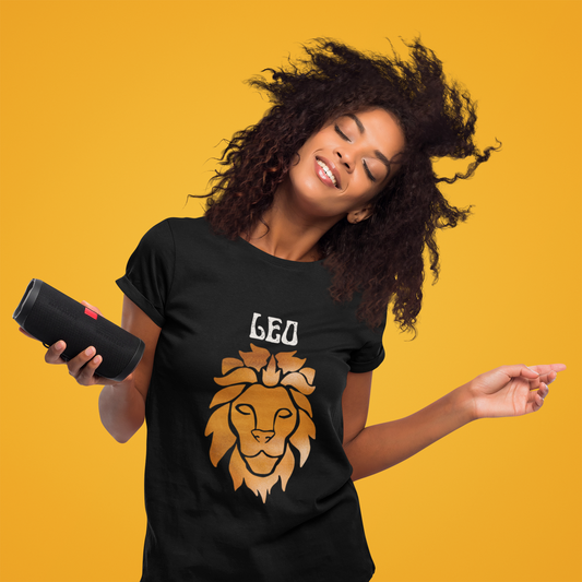 Leo Zodiac Crew Tee - Unisex Cotton T-Shirt, Astrology Gift, Horoscope Tee, Birthday Shirt, Motivational Apparel