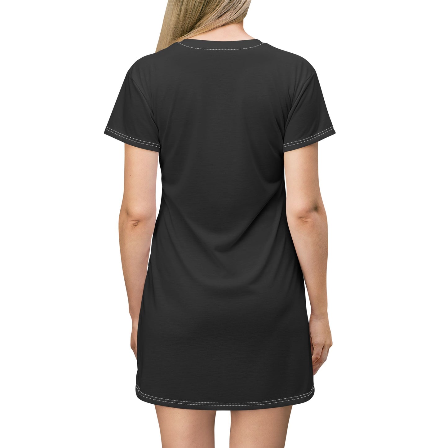 Mom Life T-Shirt Dress – Casual Black Graphic Dress for Moms