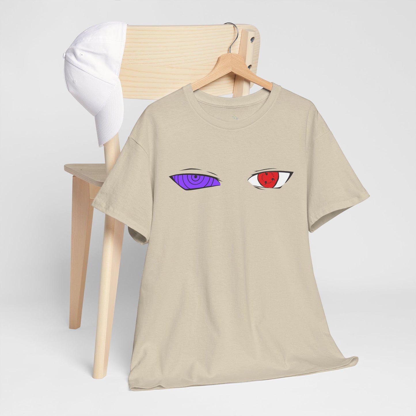 Mystical Eyes Unisex Heavy Cotton Tee, Graphic T-Shirt, Anime Tee, Casual Wear, Gift for Anime Fans, Streetwear Style