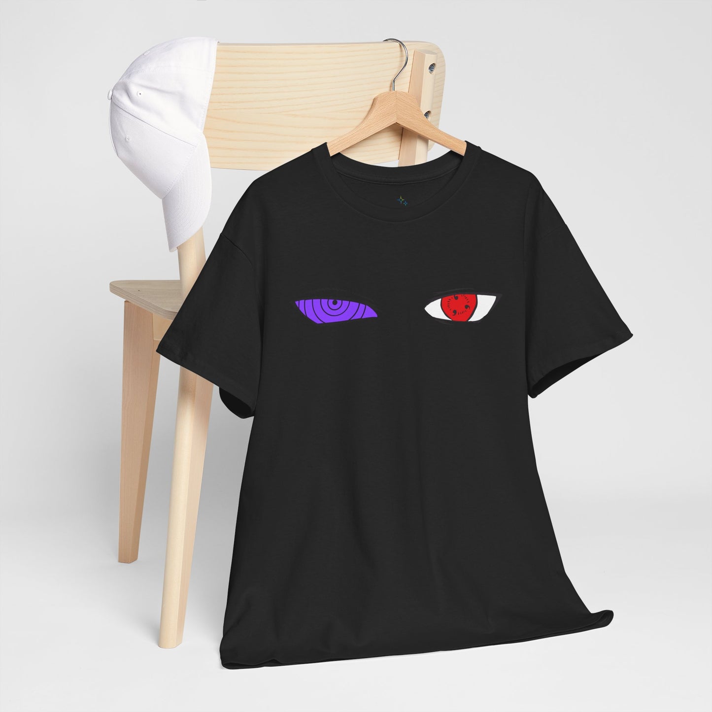 Mystical Eyes Unisex Heavy Cotton Tee, Graphic T-Shirt, Anime Tee, Casual Wear, Gift for Anime Fans, Streetwear Style
