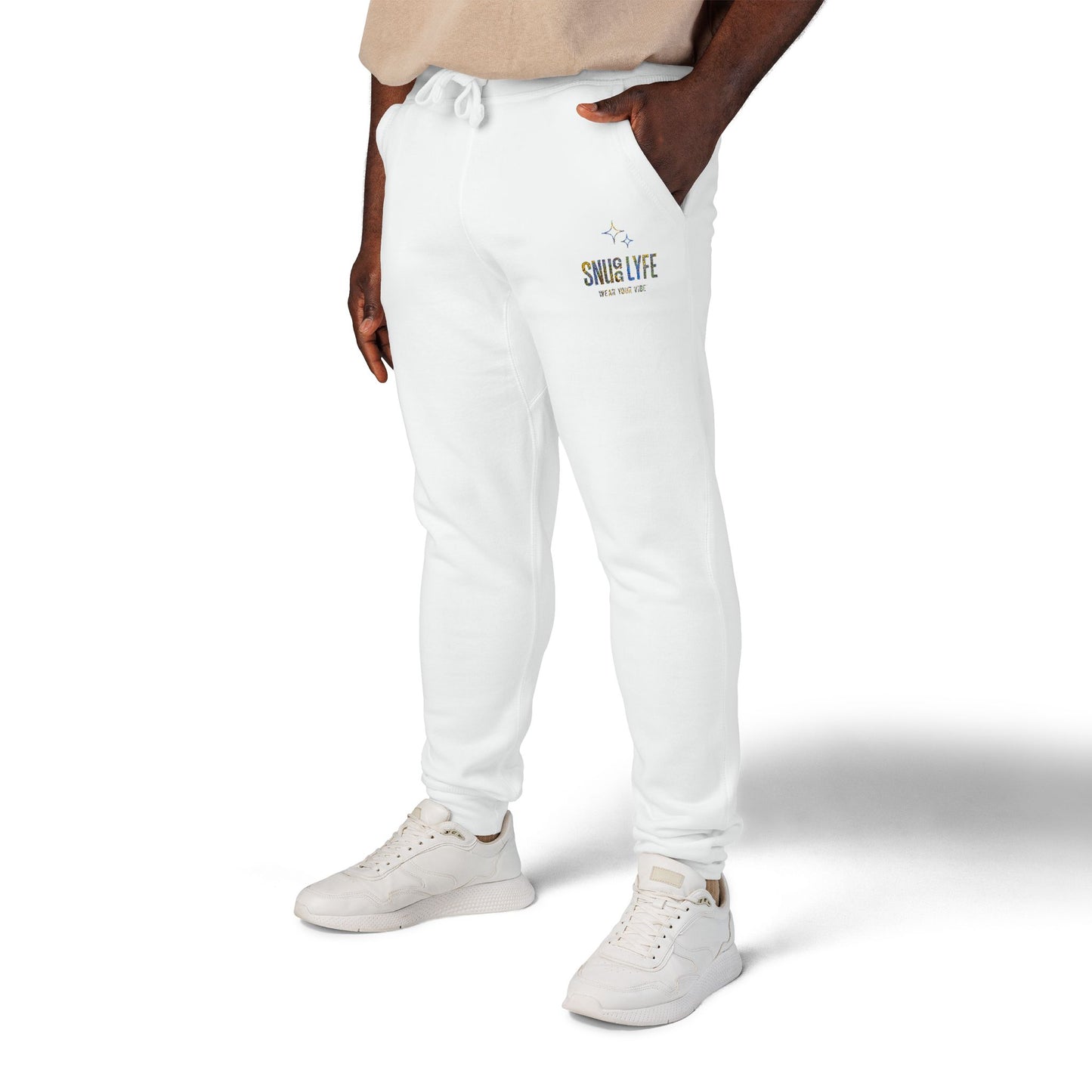 Cozy Embroidered Unisex Fleece Sweatpants | Perfect for Lounging, Athleisure or Gifts, Casual Comfort, Holiday Style