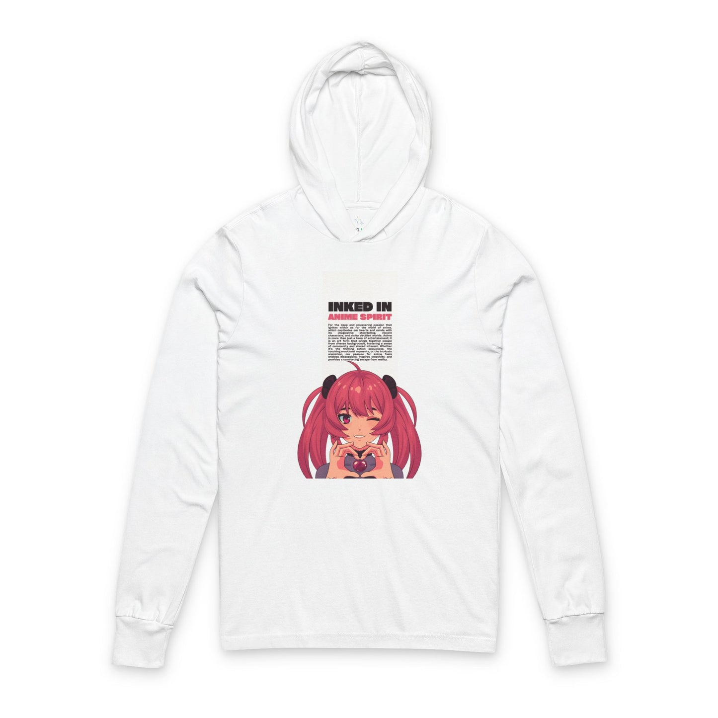 Anime-Inspired Unisex Hooded Long Sleeve Tee, Cute Graphic Tee, Casual Streetwear, Gifts for Anime Lovers, Cozy Everyday Wear