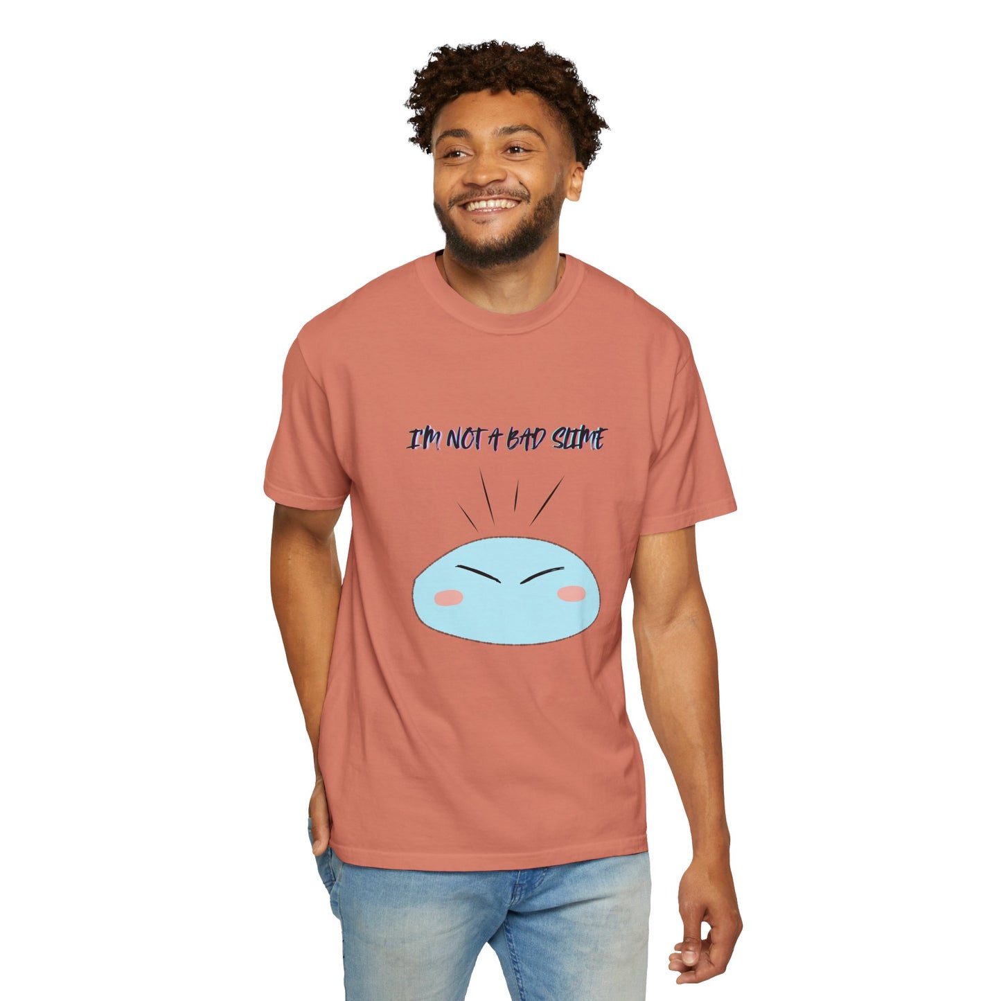 Funny Unisex T-Shirt – "I'm Not a Bad Slime" Tee – Cute Gift for Gamers, Comedians, Casual Wear, Birthdays, or Holidays