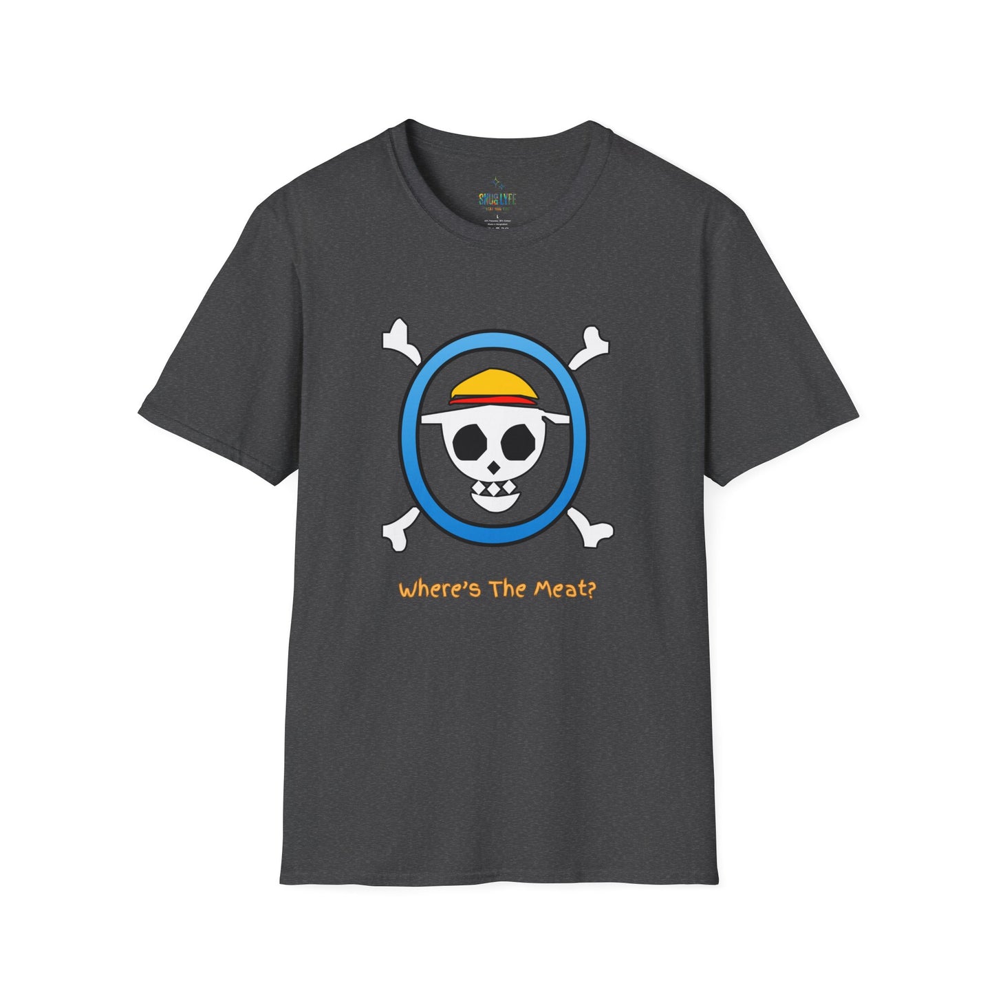 Playful Luffy Inspired Graphic Tee for Casual Wear, Perfect for Fans, Gift for Birthdays, Fun Statement Shirt, Unisex Tee, Novelty Gift