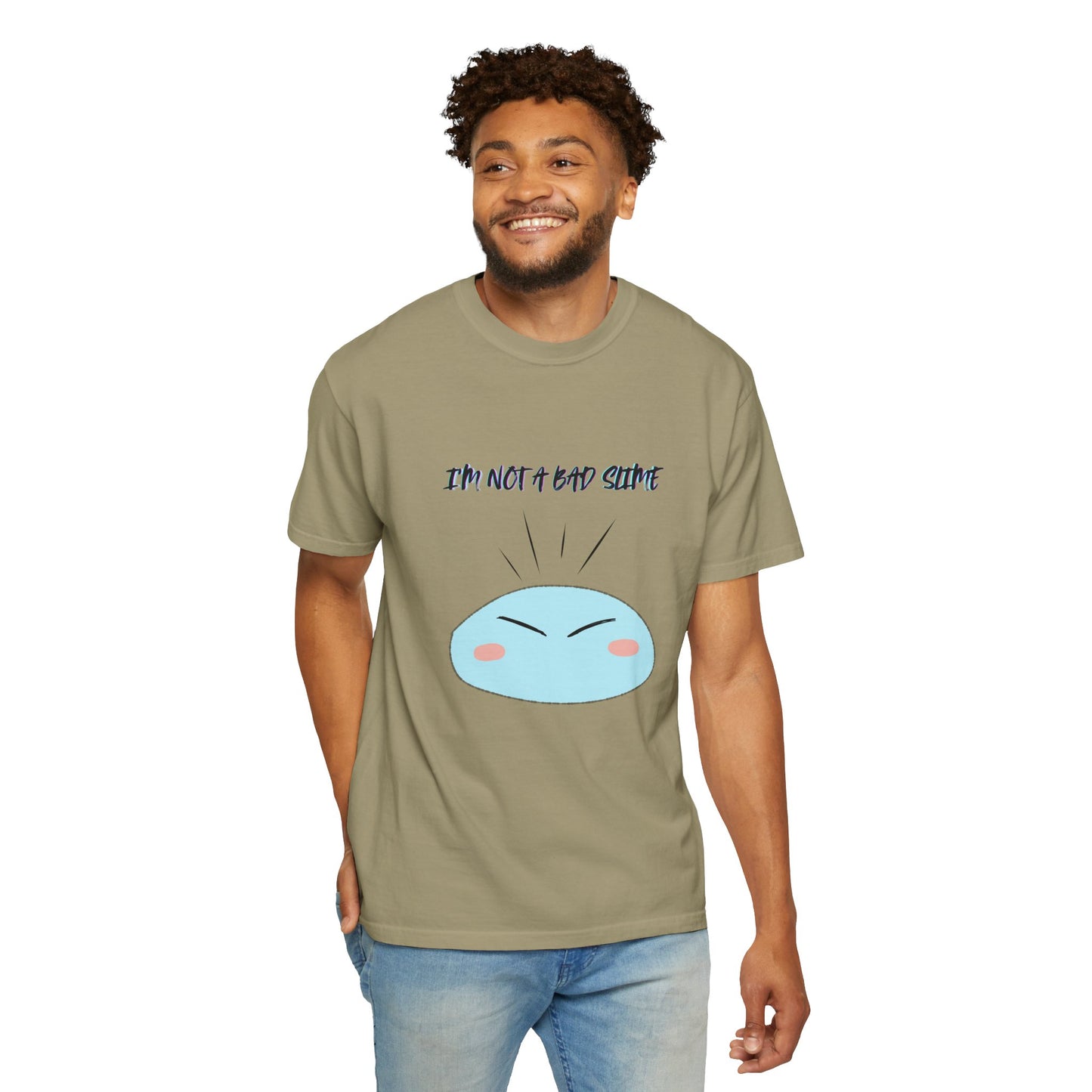 Funny Unisex T-Shirt – "I'm Not a Bad Slime" Tee – Cute Gift for Gamers, Comedians, Casual Wear, Birthdays, or Holidays