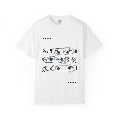 Garment-Dyed T-Shirt with Unique Eye Design, Casual Wear, Unisex Fashion, Gift for Him/Her, Everyday Tee, Artistic Apparel