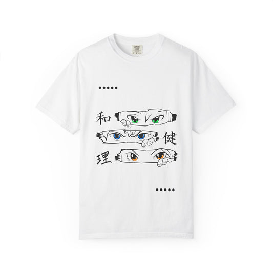 Garment-Dyed T-Shirt with Unique Eye Design, Casual Wear, Unisex Fashion, Gift for Him/Her, Everyday Tee, Artistic Apparel