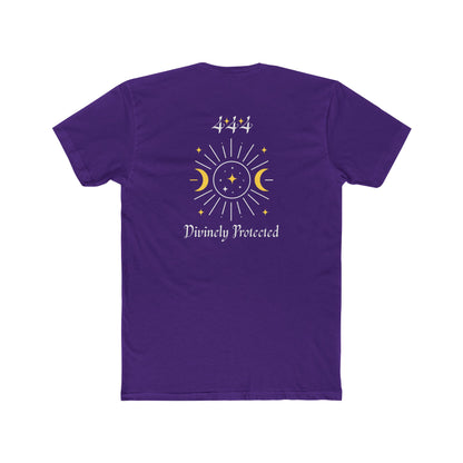 Divinely Protected Crew Tee — Moon & Sun Spiritual Graphic T-Shirt