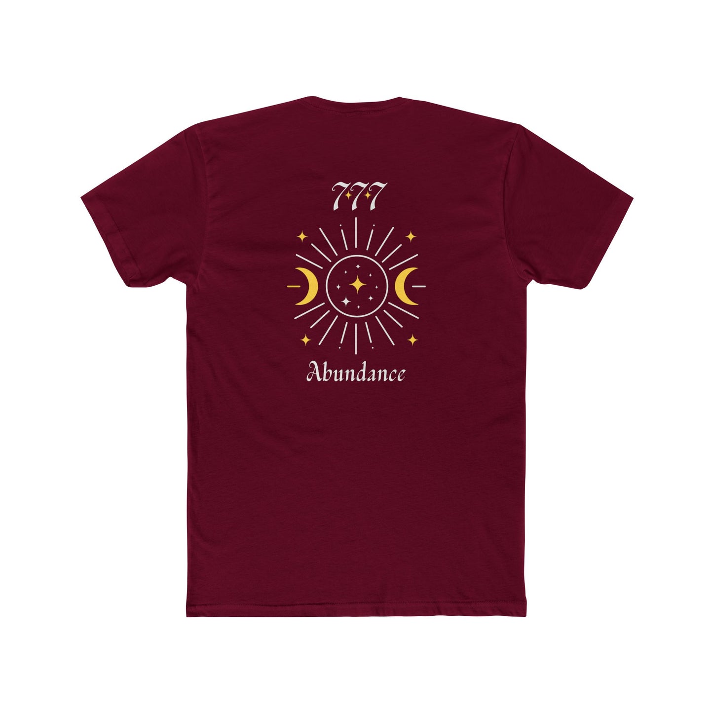 Lucky 777 Abundance Tee — Moon & Sun Spiritual Graphic T-Shirt