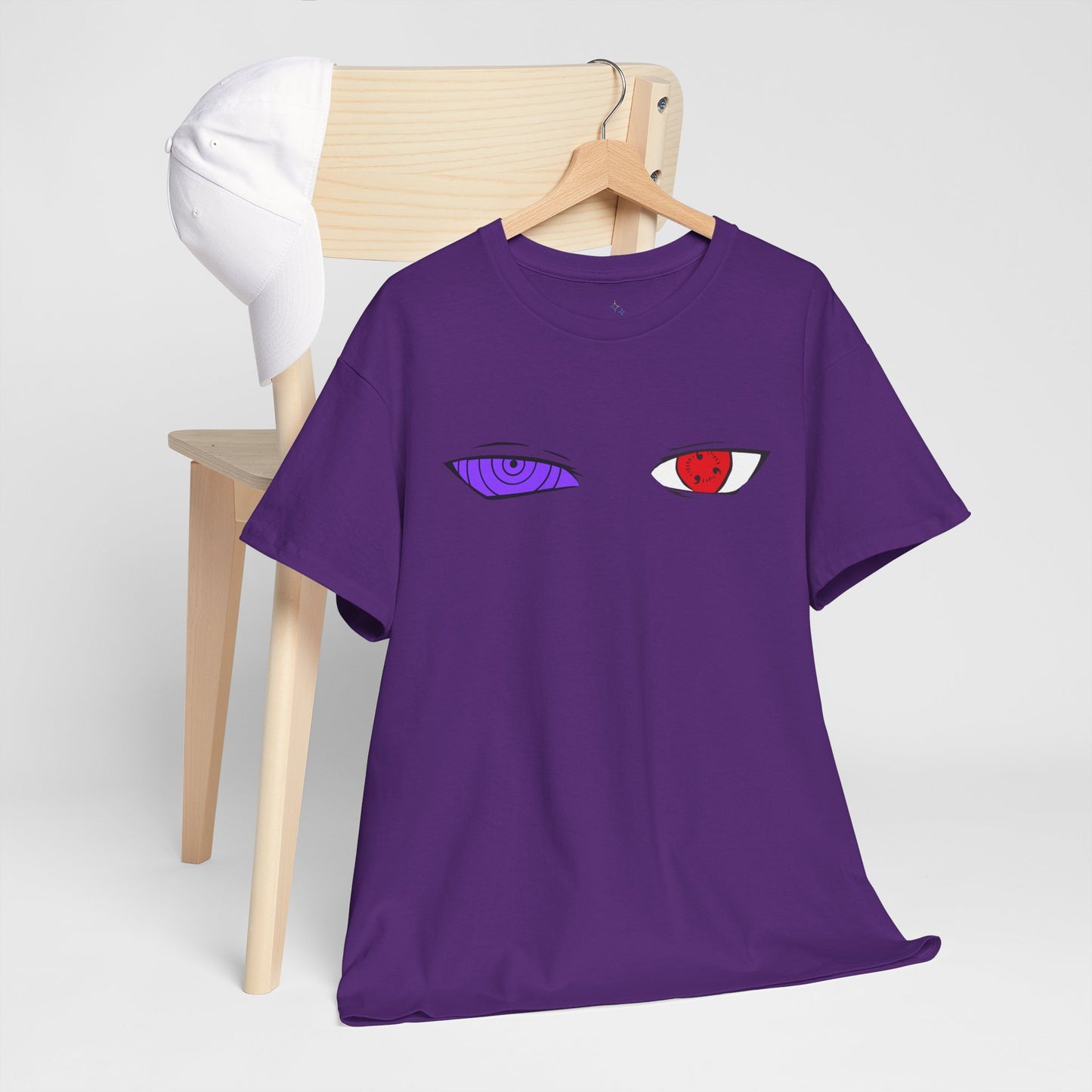 Mystical Eyes Unisex Heavy Cotton Tee, Graphic T-Shirt, Anime Tee, Casual Wear, Gift for Anime Fans, Streetwear Style