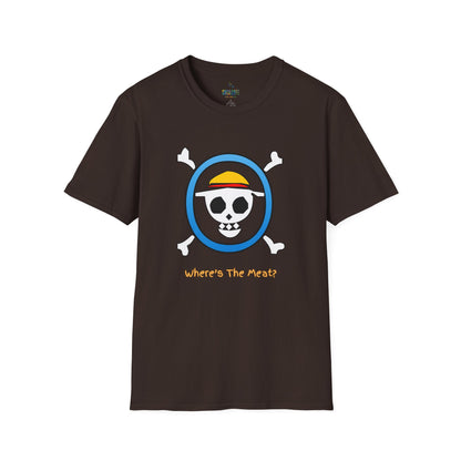Playful Luffy Inspired Graphic Tee for Casual Wear, Perfect for Fans, Gift for Birthdays, Fun Statement Shirt, Unisex Tee, Novelty Gift