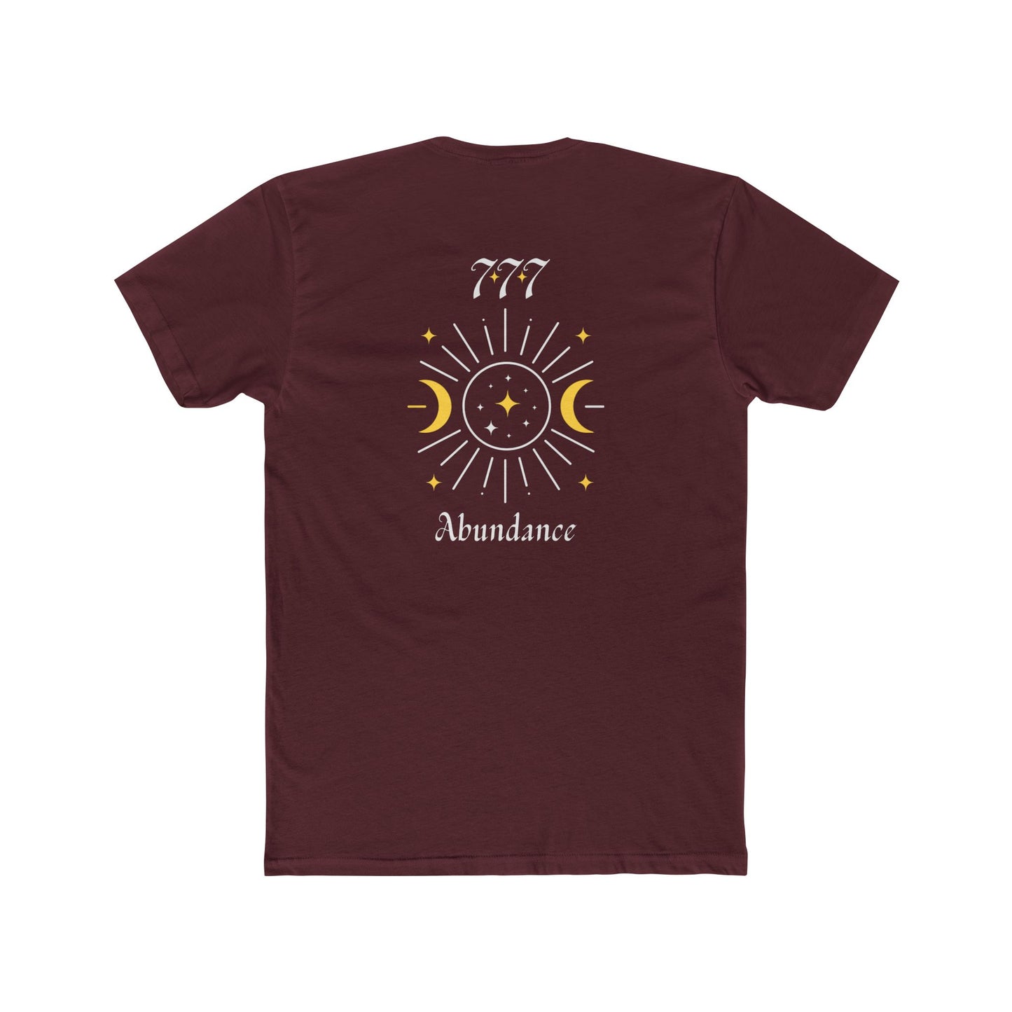 Lucky 777 Abundance Tee — Moon & Sun Spiritual Graphic T-Shirt