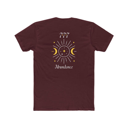 Lucky 777 Abundance Tee — Moon & Sun Spiritual Graphic T-Shirt