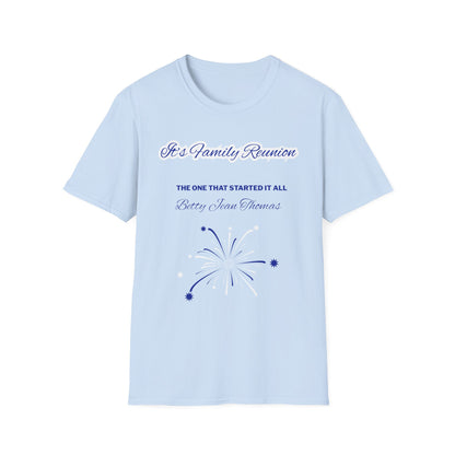 Family Reunion Softstyle T-Shirt, Unisex Family Shirt, Family Gathering Tee, Personalised Family Event Tee, Family Reunion Outfit, [...]