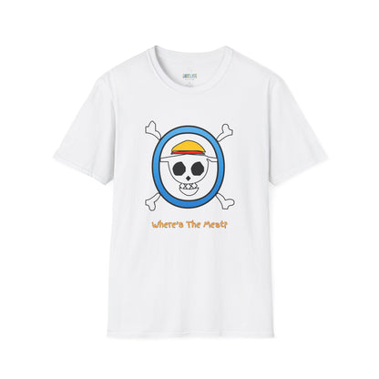 Playful Luffy Inspired Graphic Tee for Casual Wear, Perfect for Fans, Gift for Birthdays, Fun Statement Shirt, Unisex Tee, Novelty Gift