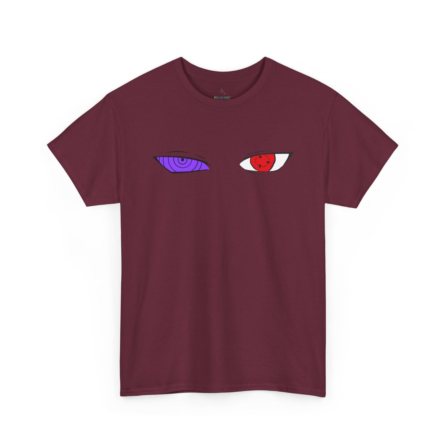 Mystical Eyes Unisex Heavy Cotton Tee, Graphic T-Shirt, Anime Tee, Casual Wear, Gift for Anime Fans, Streetwear Style