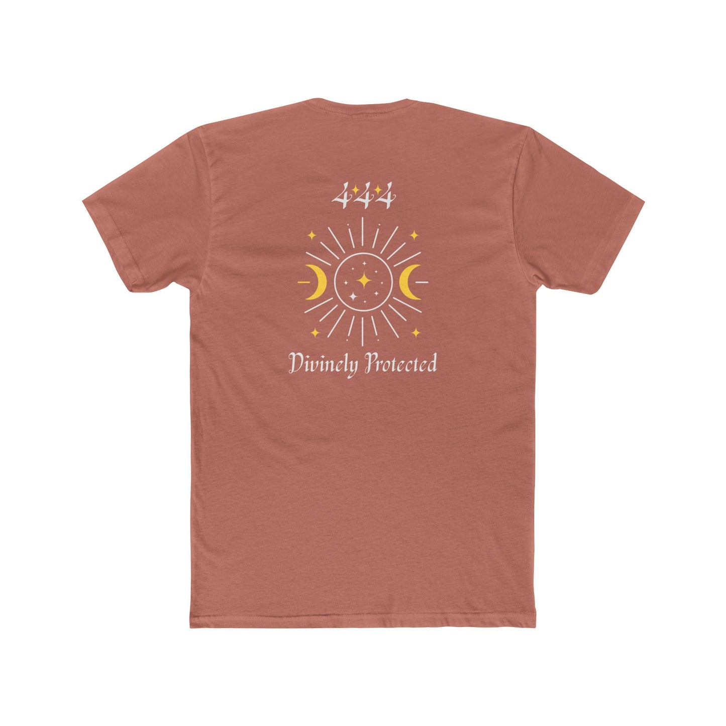 Divinely Protected Crew Tee — Moon & Sun Spiritual Graphic T-Shirt