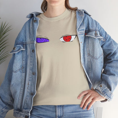 Mystical Eyes Unisex Heavy Cotton Tee, Graphic T-Shirt, Anime Tee, Casual Wear, Gift for Anime Fans, Streetwear Style