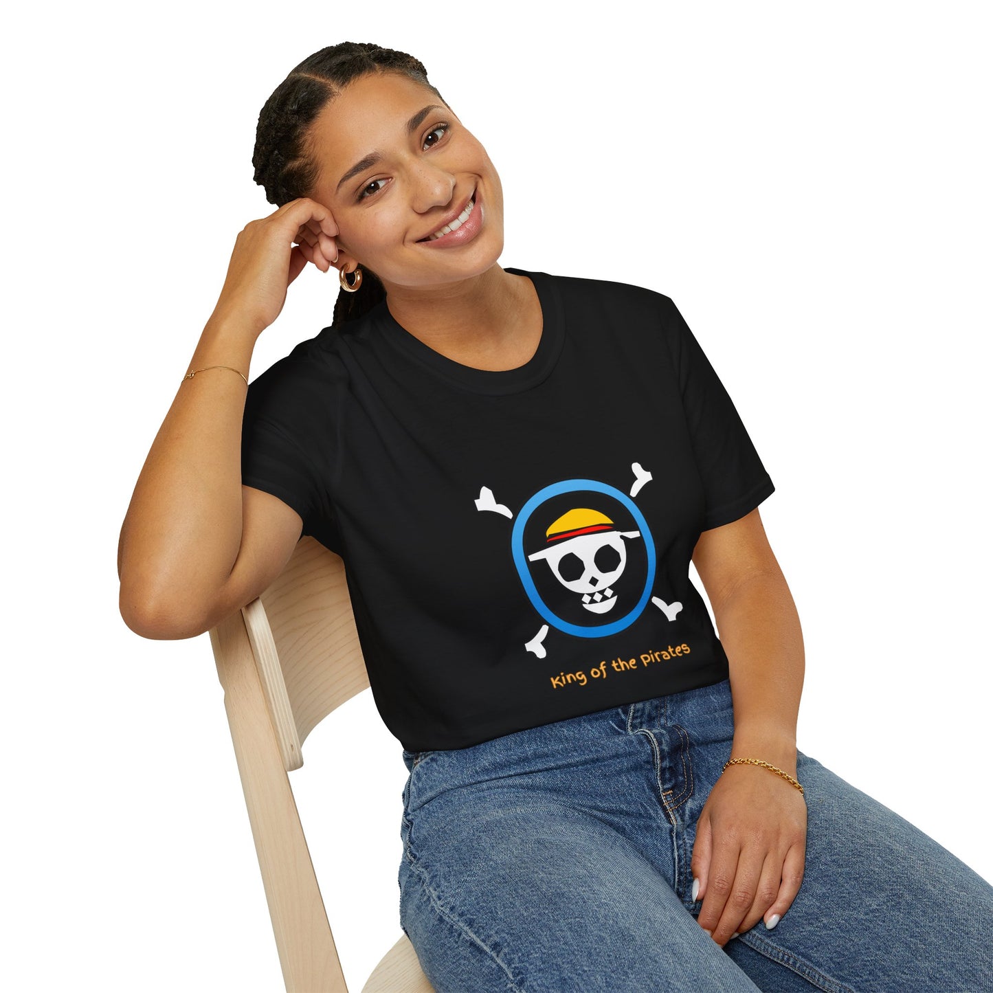 Playful Luffy Inspired Graphic Tee for Casual Wear, Perfect for Fans, Gift for Birthdays, Fun Statement Shirt, Unisex Tee, Novelty Gift