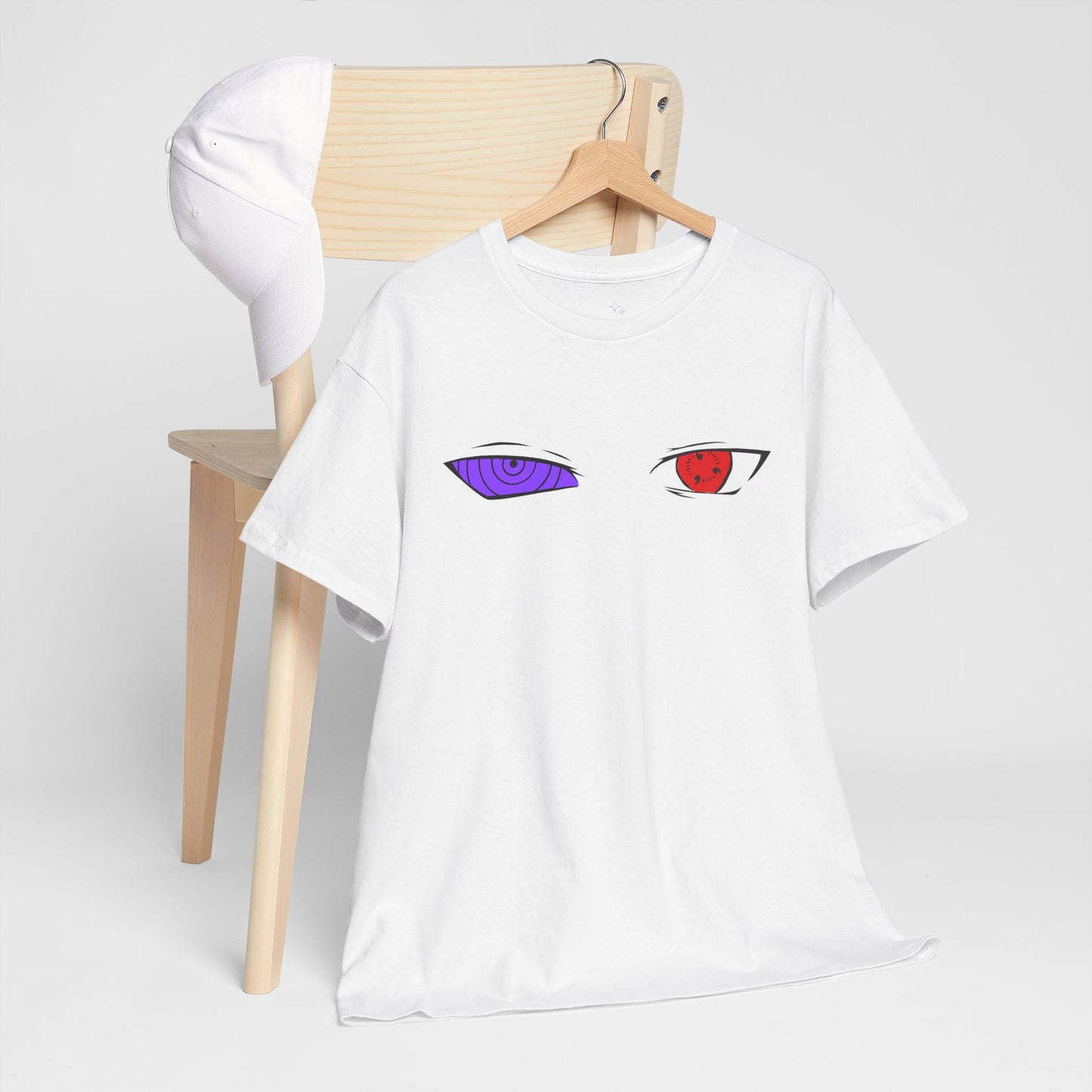 Mystical Eyes Unisex Heavy Cotton Tee, Graphic T-Shirt, Anime Tee, Casual Wear, Gift for Anime Fans, Streetwear Style