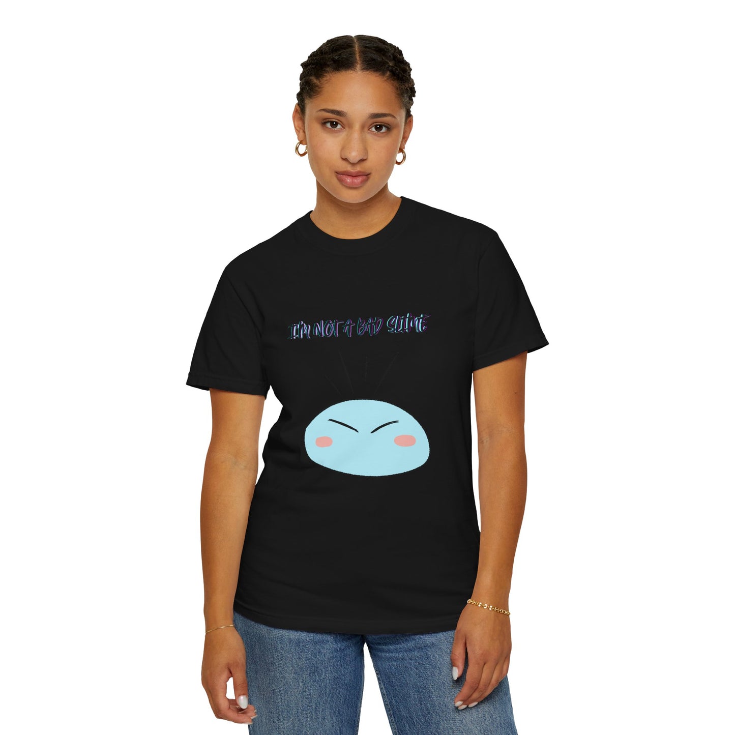 Funny Unisex T-Shirt – "I'm Not a Bad Slime" Tee – Cute Gift for Gamers, Comedians, Casual Wear, Birthdays, or Holidays