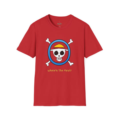 Playful Luffy Inspired Graphic Tee for Casual Wear, Perfect for Fans, Gift for Birthdays, Fun Statement Shirt, Unisex Tee, Novelty Gift