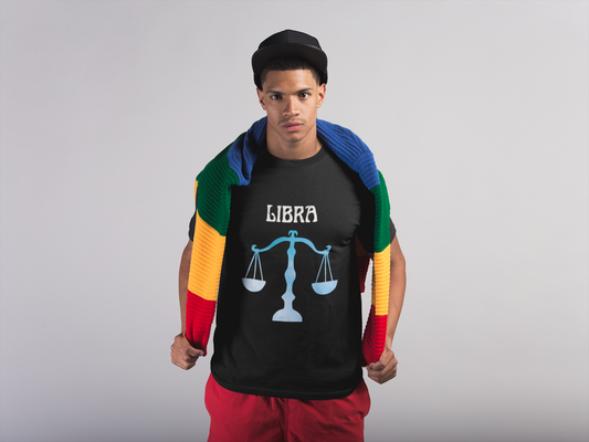 Libra Zodiac Crew Tee - Unisex Astrology Shirt, Libra T-Shirt, Horoscope Gift, Birthday Gift, Zodiac Apparel