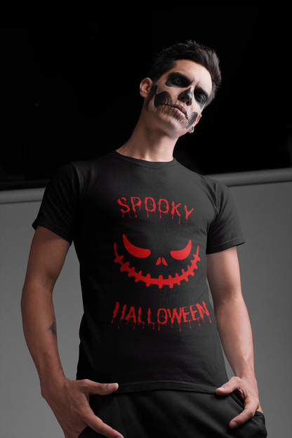 Spooky Halloween Crew Tee, Unisex Halloween Shirt, Cotton Tee, Fall Apparel, Halloween Costume Top, Autumn T-Shirt, Trick or Treat Tee