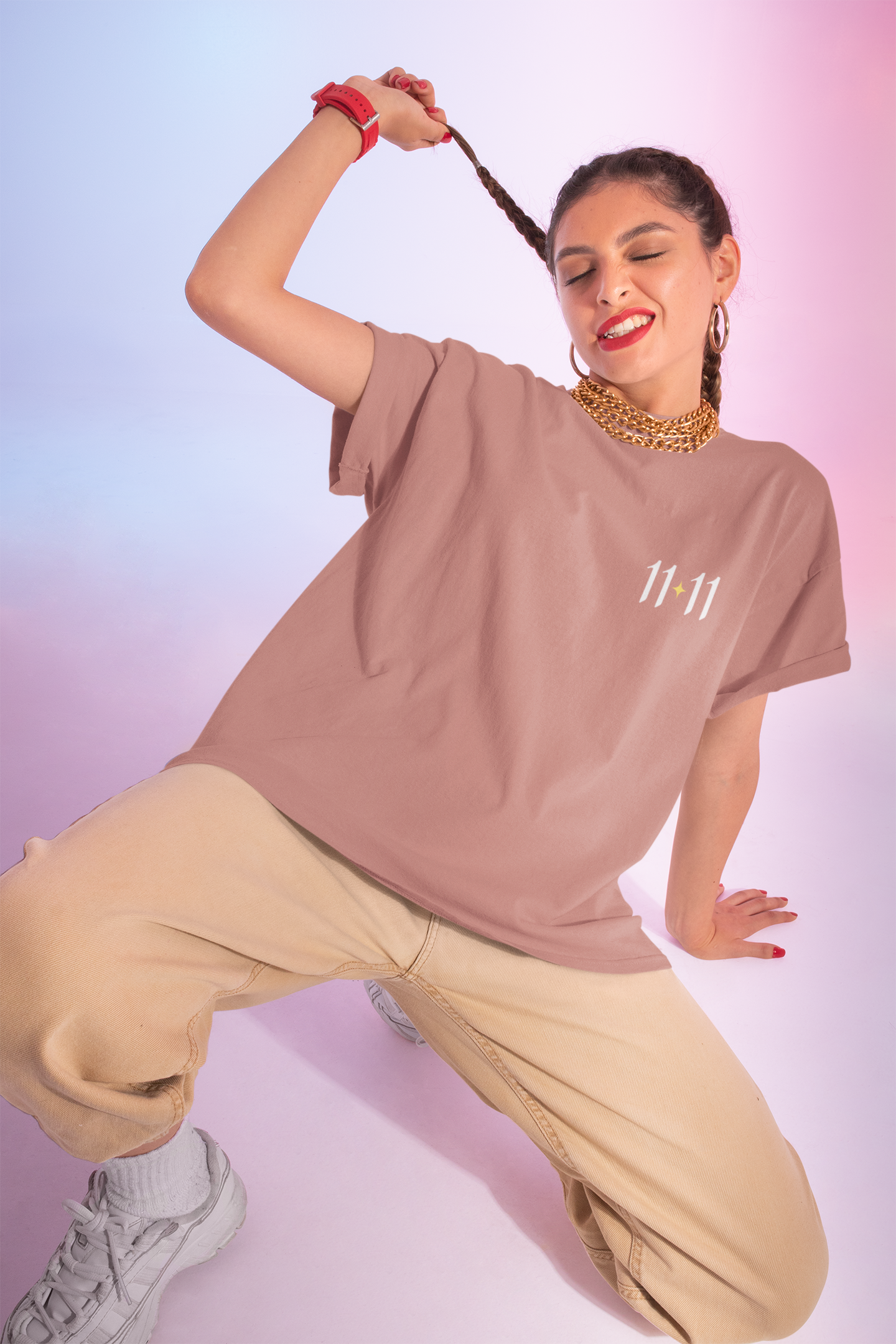 11:11 Manifest Tee — Spiritual Moon & Sun Graphic T-Shirt