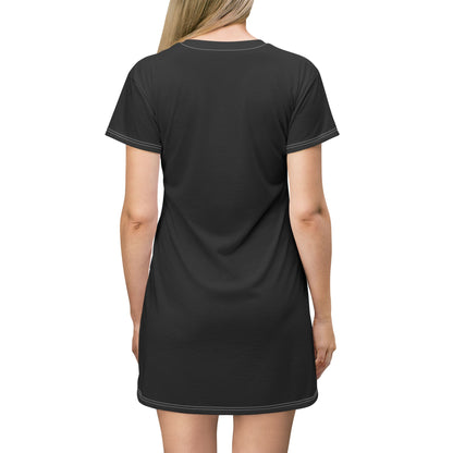 Mom Life T-Shirt Dress – Casual Black Graphic Dress for Moms