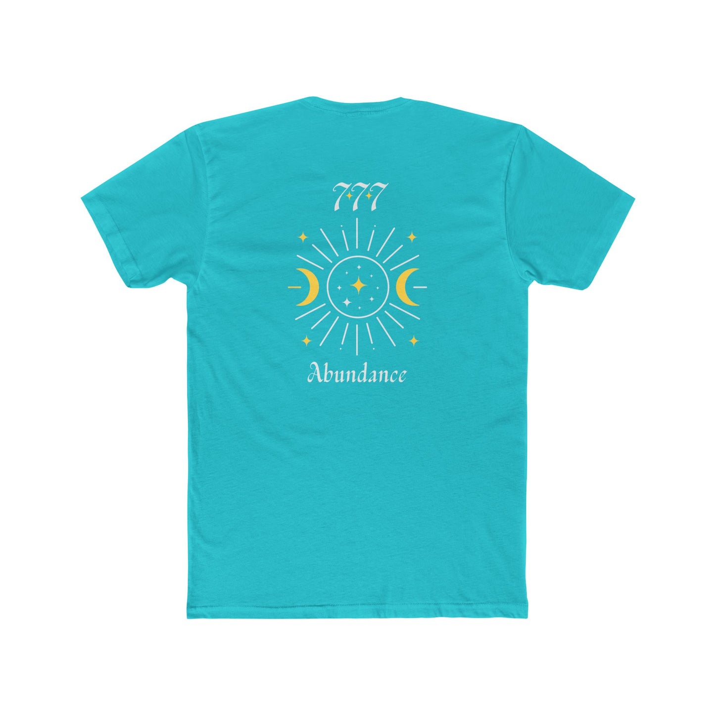 Lucky 777 Abundance Tee — Moon & Sun Spiritual Graphic T-Shirt