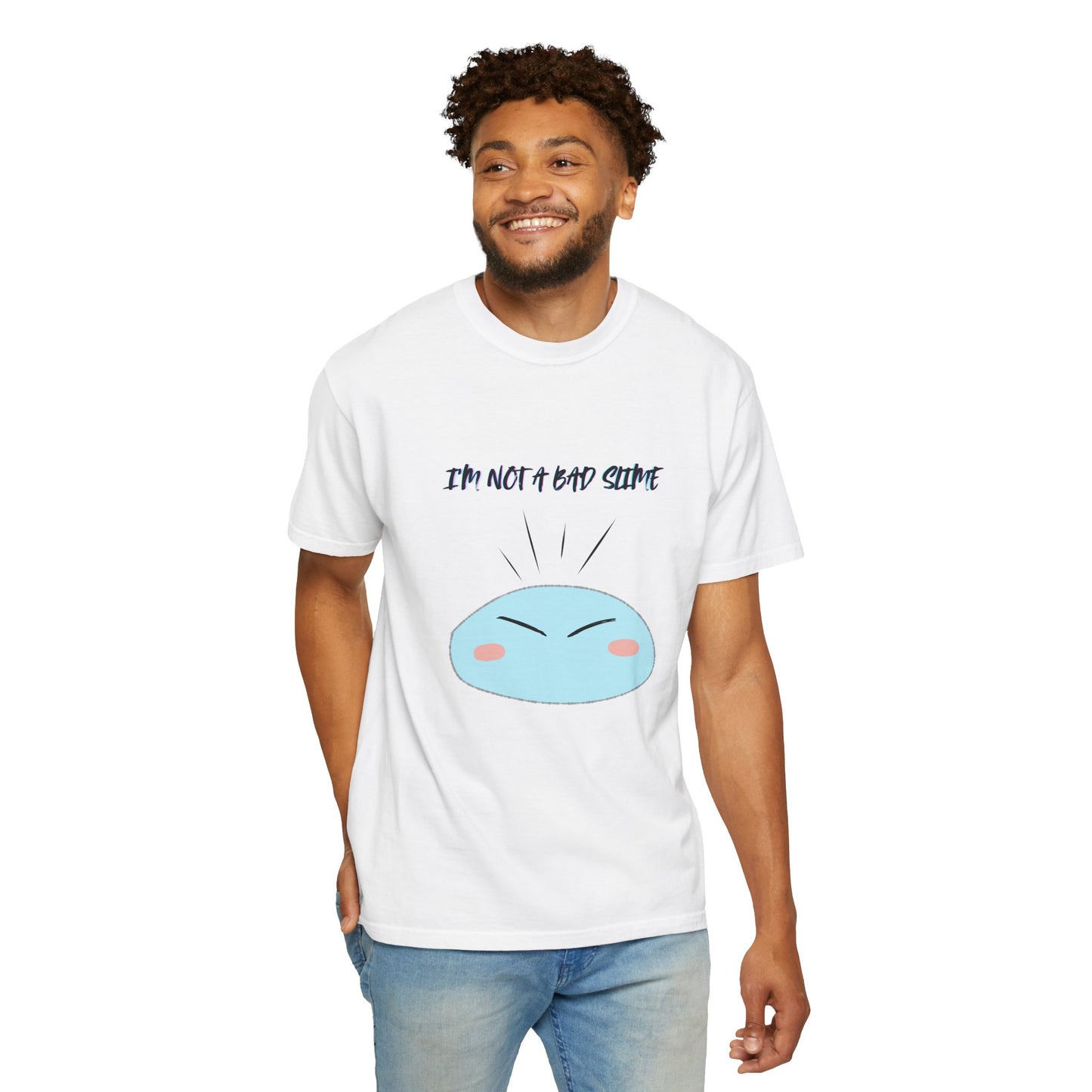 Funny Unisex T-Shirt – "I'm Not a Bad Slime" Tee – Cute Gift for Gamers, Comedians, Casual Wear, Birthdays, or Holidays