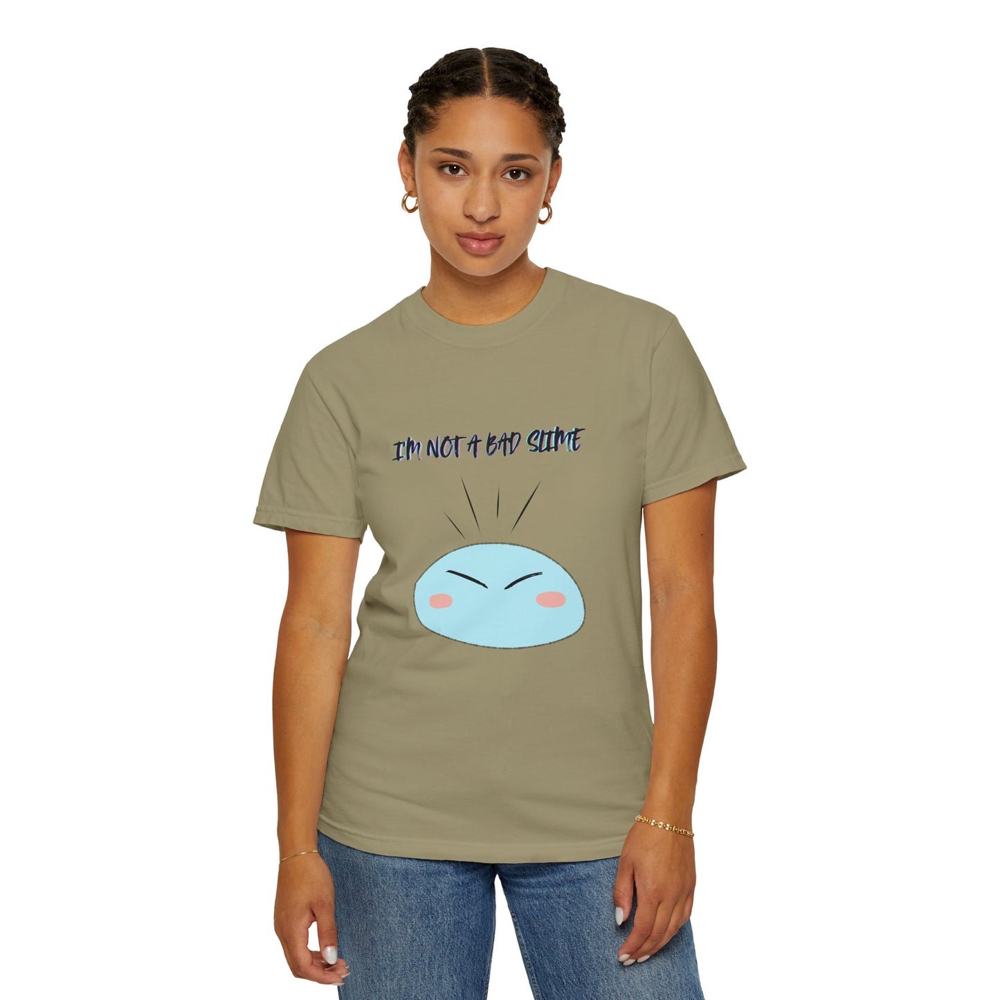 Funny Unisex T-Shirt – "I'm Not a Bad Slime" Tee – Cute Gift for Gamers, Comedians, Casual Wear, Birthdays, or Holidays