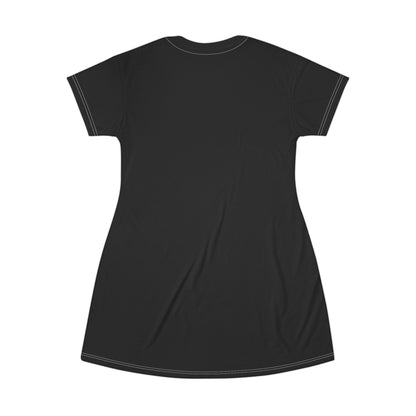Mom Life T-Shirt Dress – Casual Black Graphic Dress for Moms