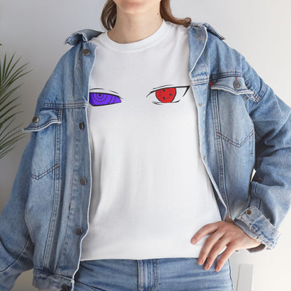 Mystical Eyes Unisex Heavy Cotton Tee, Graphic T-Shirt, Anime Tee, Casual Wear, Gift for Anime Fans, Streetwear Style
