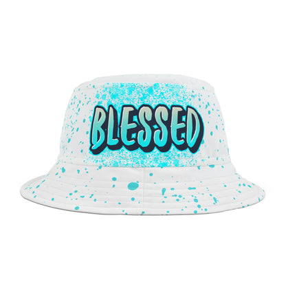 Blessed Bucket Hat - Vibrant AOP Fashion Accessory for Summer, Streetwear Style, Beachwear, Festival Outfit, Gift for Him or Her