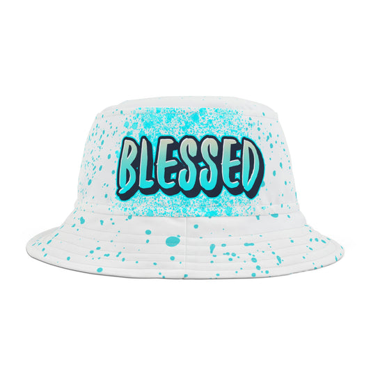 Blessed Bucket Hat - Vibrant AOP Fashion Accessory for Summer, Streetwear Style, Beachwear, Festival Outfit, Gift for Him or Her
