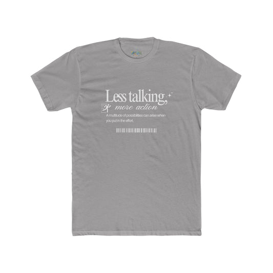 Action Motivational Tee, Unisex Cotton Crew Shirt, Inspirational Top, Casual Wear, Gift for Creatives, Everyday Essentials
