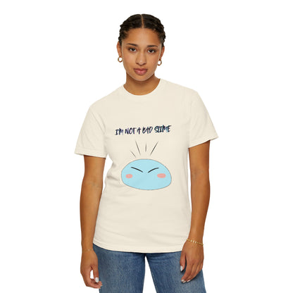 Funny Unisex T-Shirt – "I'm Not a Bad Slime" Tee – Cute Gift for Gamers, Comedians, Casual Wear, Birthdays, or Holidays
