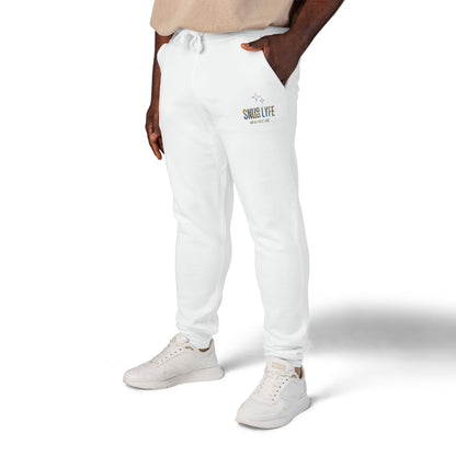 Cozy Embroidered Unisex Fleece Sweatpants | Perfect for Lounging, Athleisure or Gifts, Casual Comfort, Holiday Style