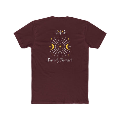 Divinely Protected Crew Tee — Moon & Sun Spiritual Graphic T-Shirt