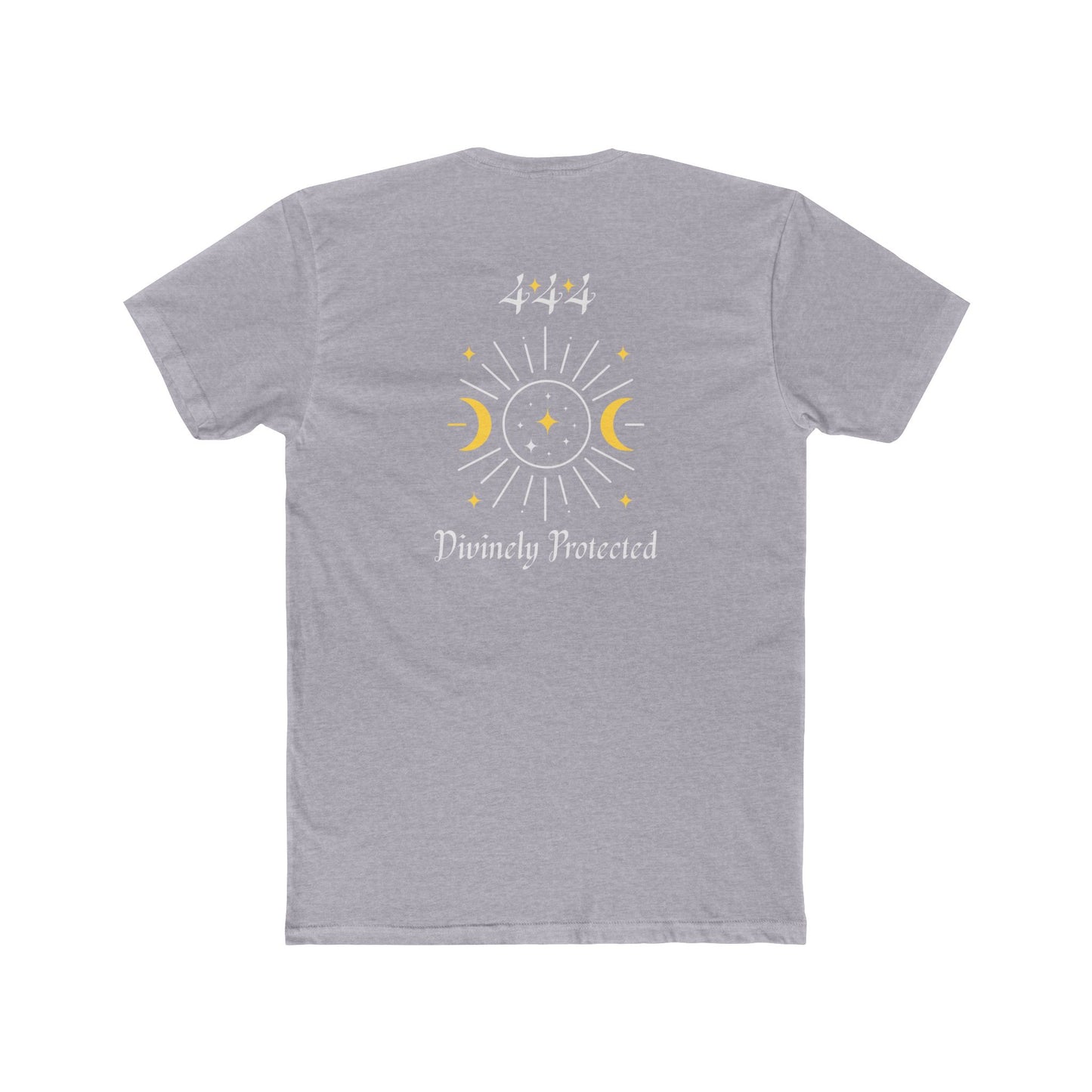 Divinely Protected Crew Tee — Moon & Sun Spiritual Graphic T-Shirt