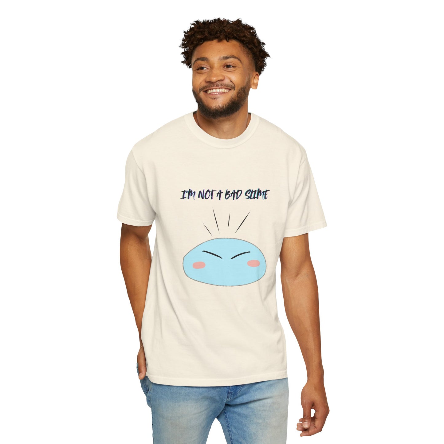 Funny Unisex T-Shirt – "I'm Not a Bad Slime" Tee – Cute Gift for Gamers, Comedians, Casual Wear, Birthdays, or Holidays
