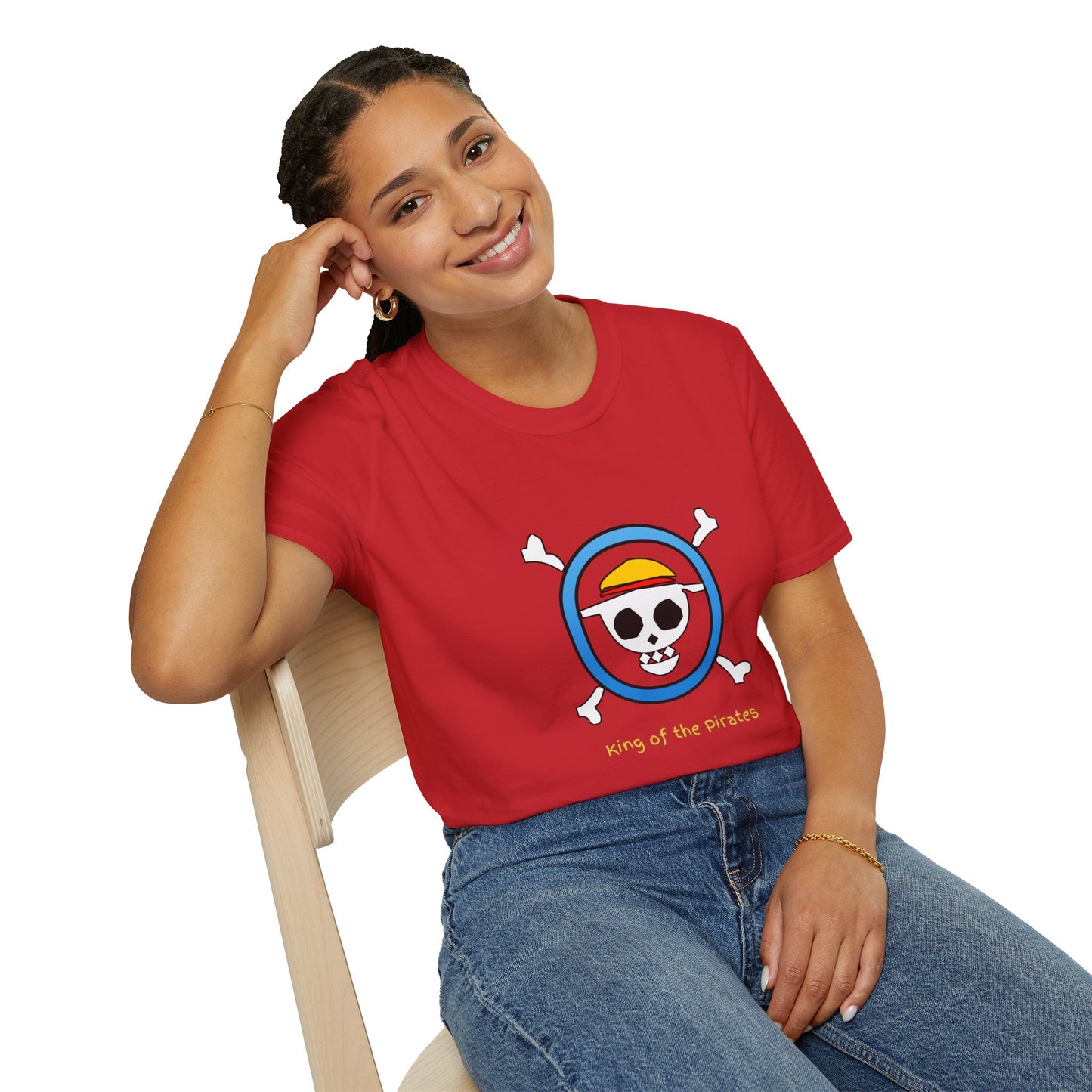 Playful Luffy Inspired Graphic Tee for Casual Wear, Perfect for Fans, Gift for Birthdays, Fun Statement Shirt, Unisex Tee, Novelty Gift