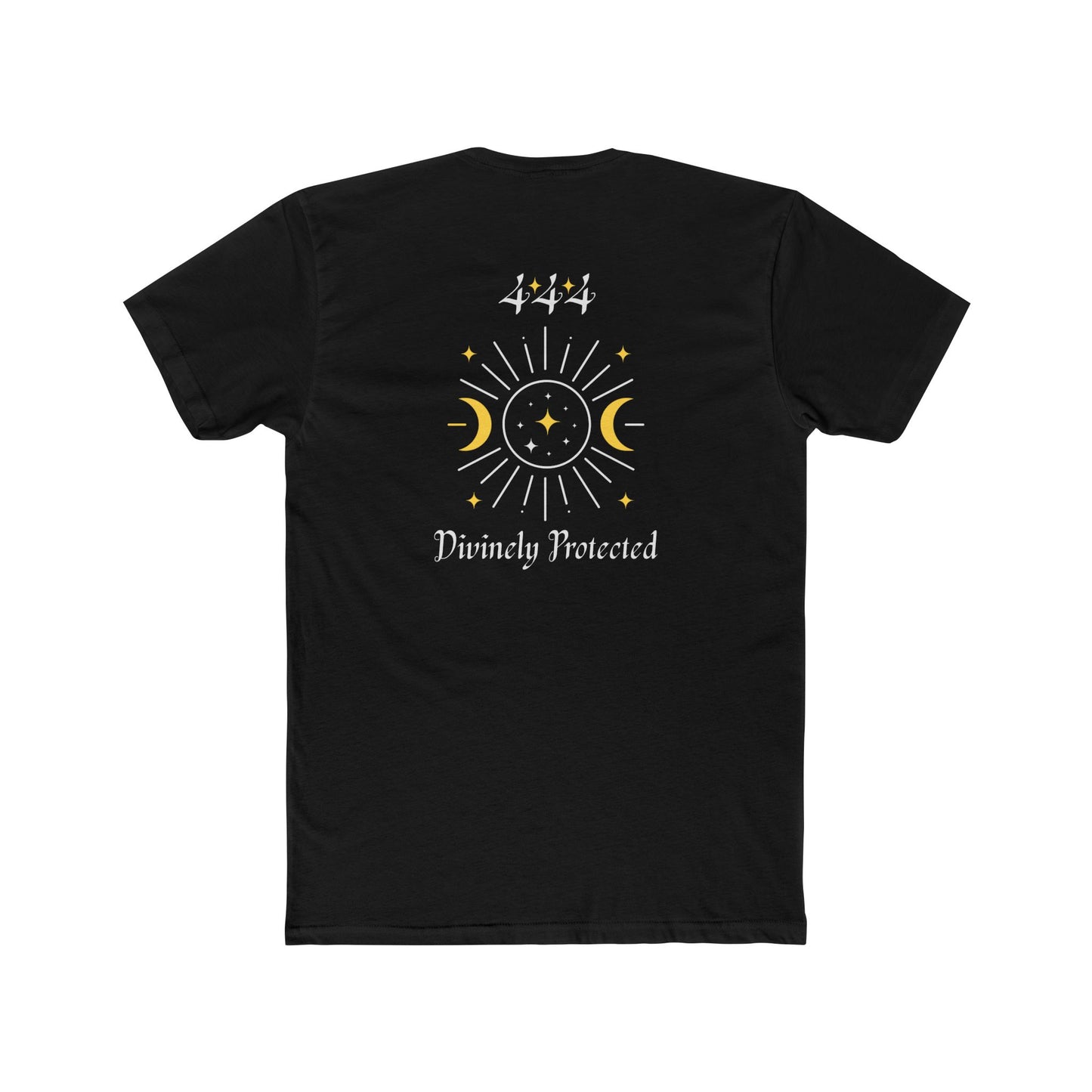 Divinely Protected Crew Tee — Moon & Sun Spiritual Graphic T-Shirt